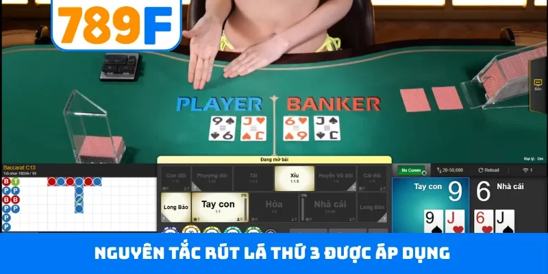 Baccarat 789F - Tìm Kiếm Cửa Cược Sở Hữu Điểm Gần 9 Nhất Nguyên tắc rút lá thứ 3 được áp dụng