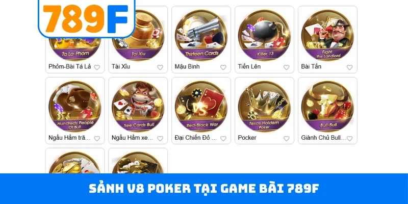 Game bài 789F Sảnh V8 Poker tại game bài 789F